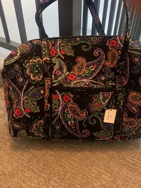 VERA BRADLEY PAISLEY KIEV LARGE DUFFLE TRAVEL WEEKENDER BAG NWT